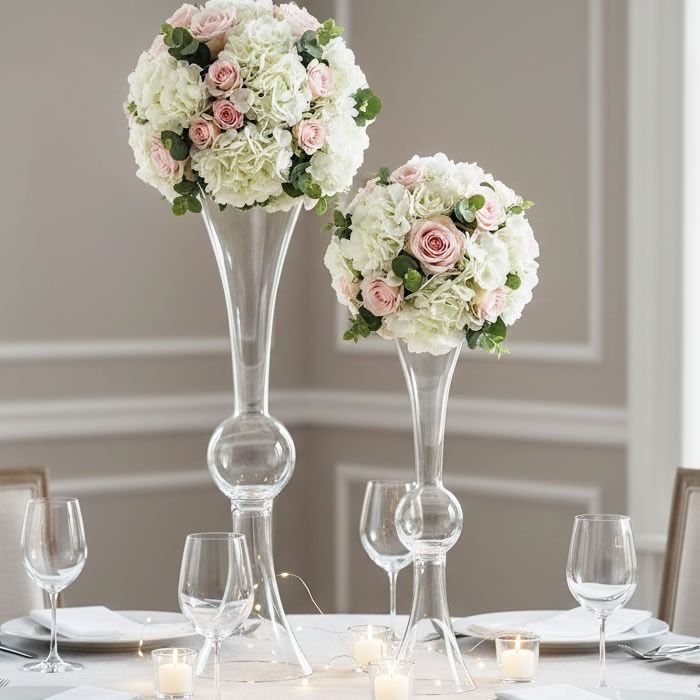 36" Reversible Glass Trumpet Vase