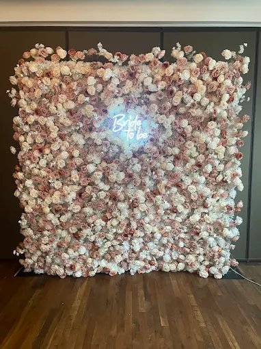 8' x 8' Champagne Colored Flower Wall