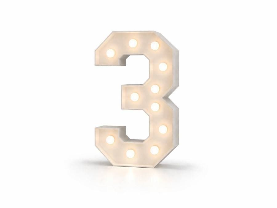 marquee-light-up-number-3-rental-chicago