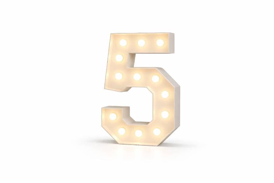 marquee-light-up-number-5-rental-chicago