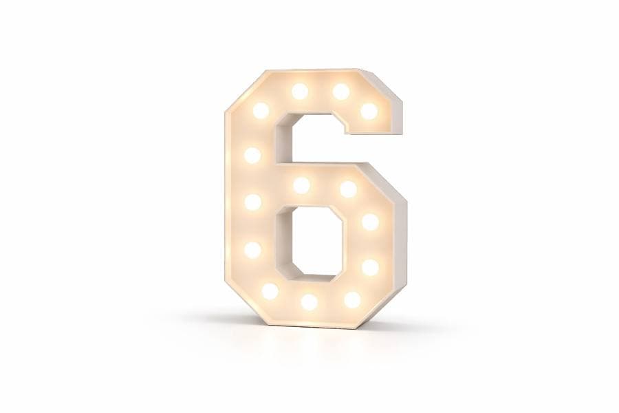 marquee-light-up-number-6-rental-chicago