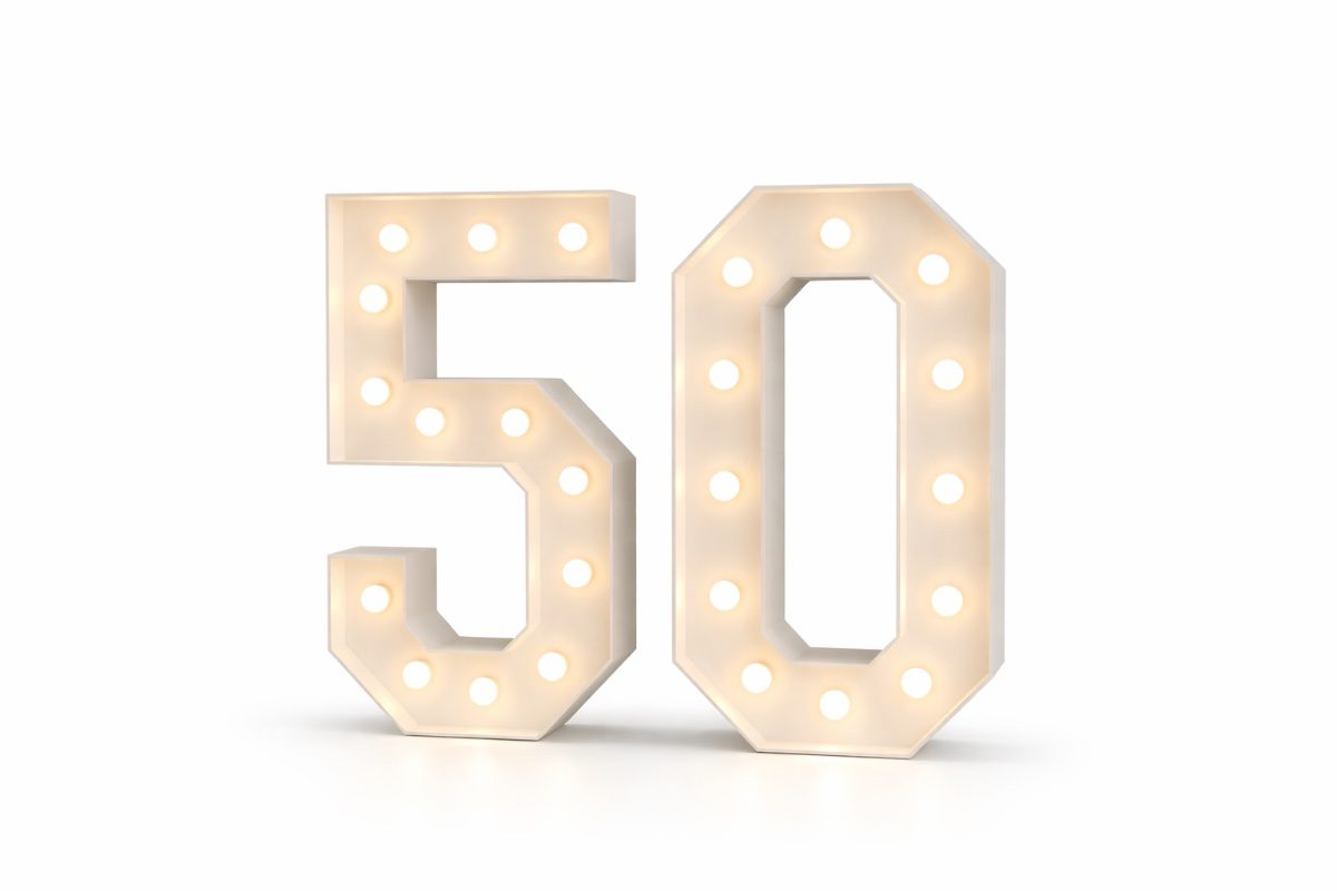 Number 50 Marquee Number Rental