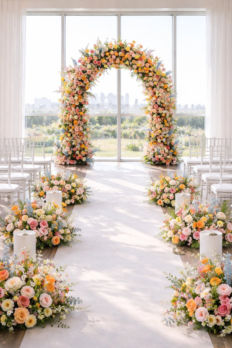 Spring Garden Floral Wedding Arch