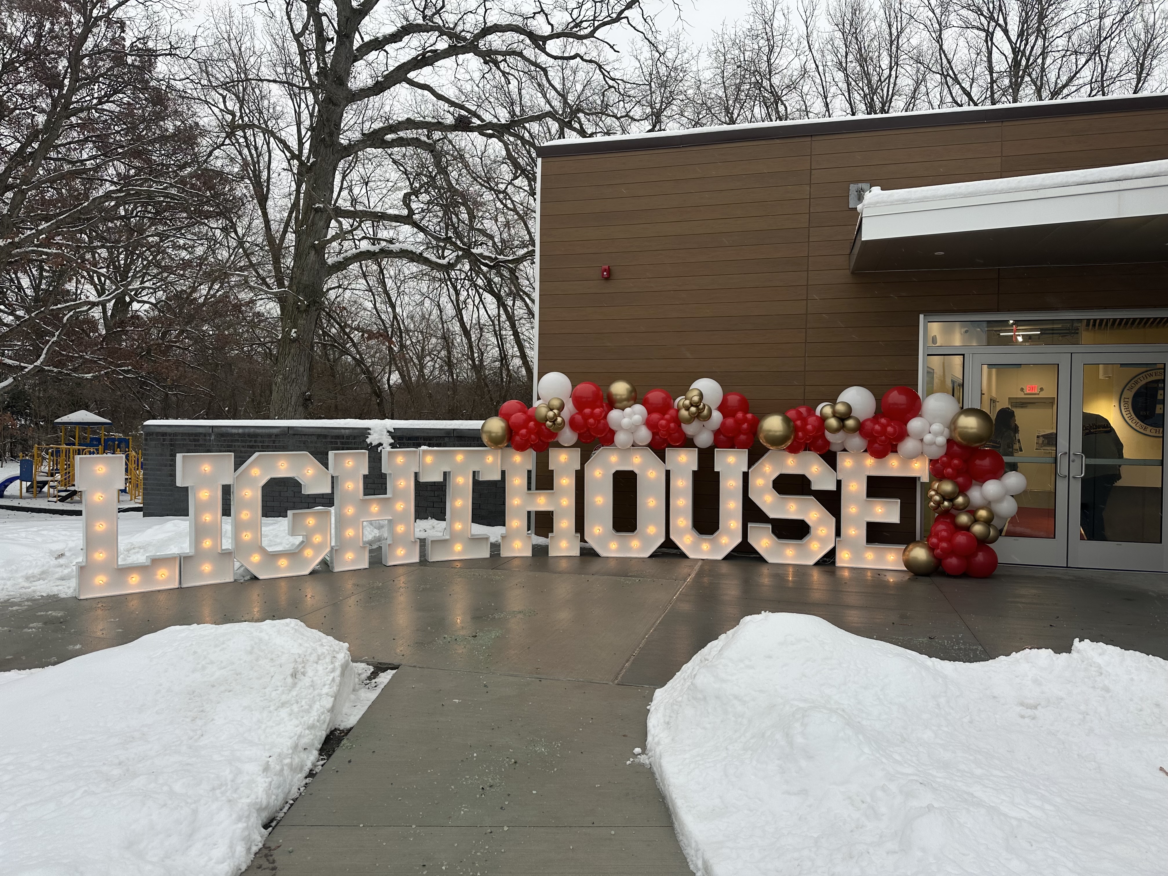Light-up marquee letters rental Chicago night glow homecoming after-party