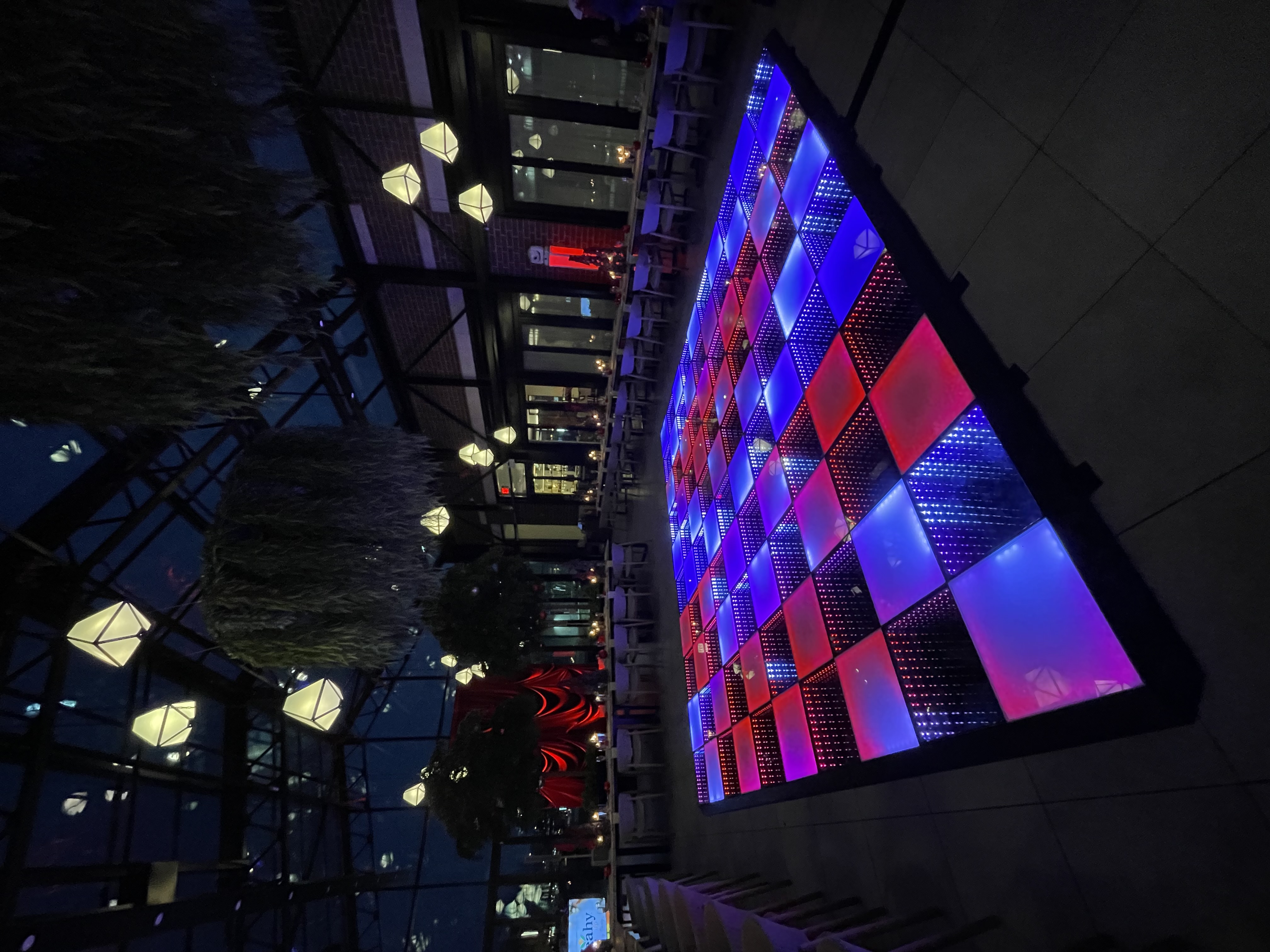 Light up dance floor rental Chicago pink blue infinity