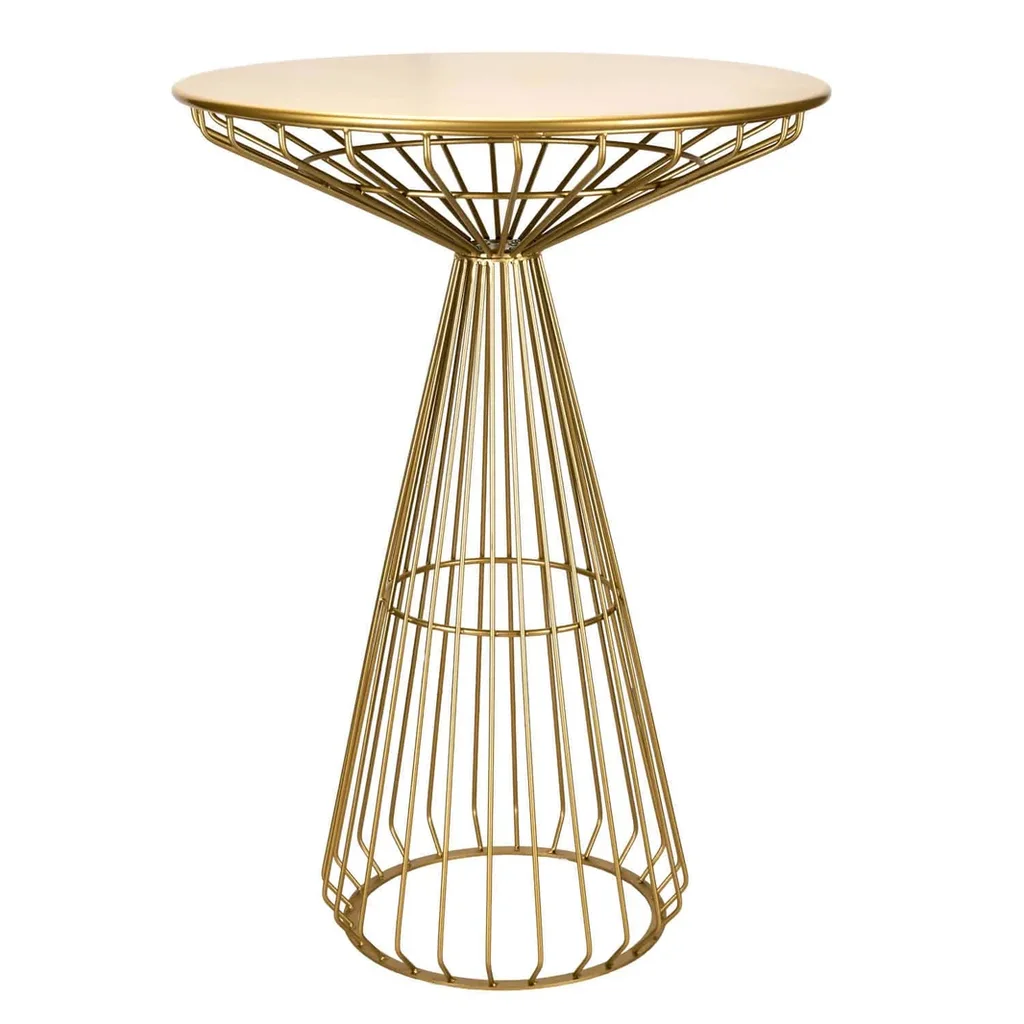 Gold cocktail table studio product photo